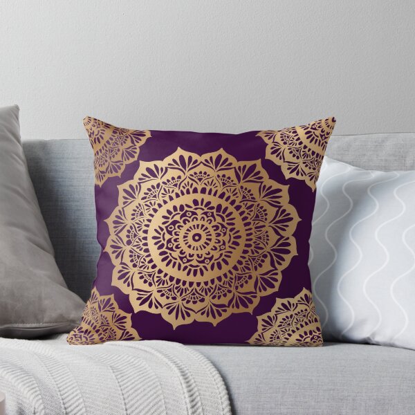 Item preview, Beautiful Purple Gold Mandala Pattern designed and sold by Julie Erin Designs.