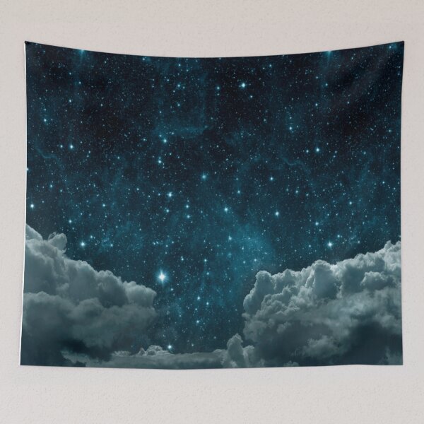 Item preview, Blue galaxy stars and clouds tumblr designed and sold by BlankaDesigns.