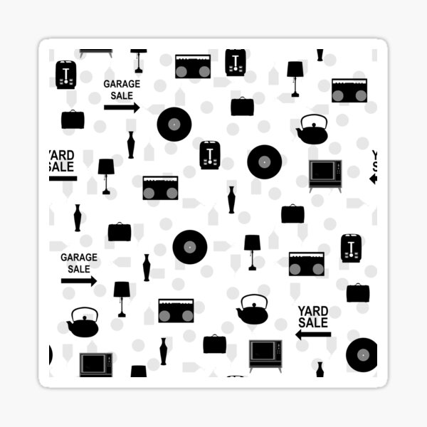 Garage Sale Pattern Sticker