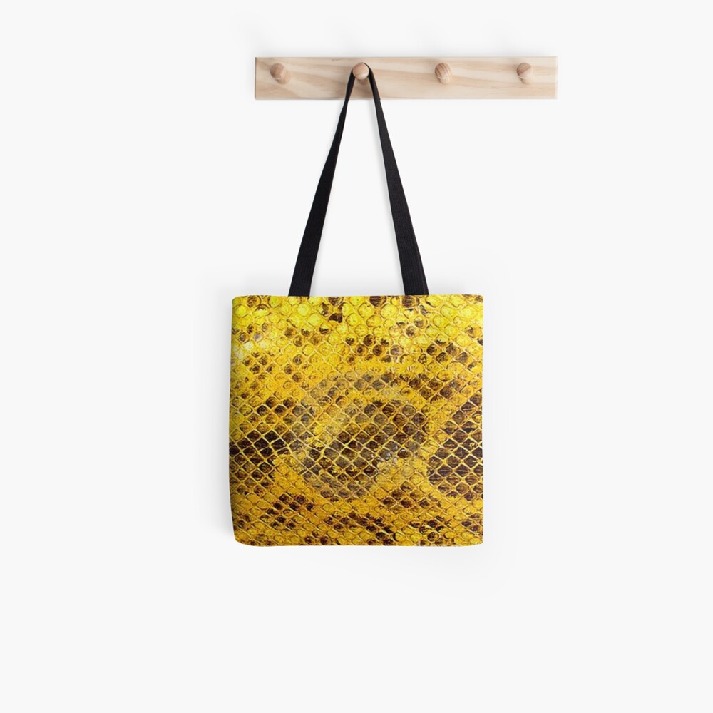 Yellow snake print bag hot sale