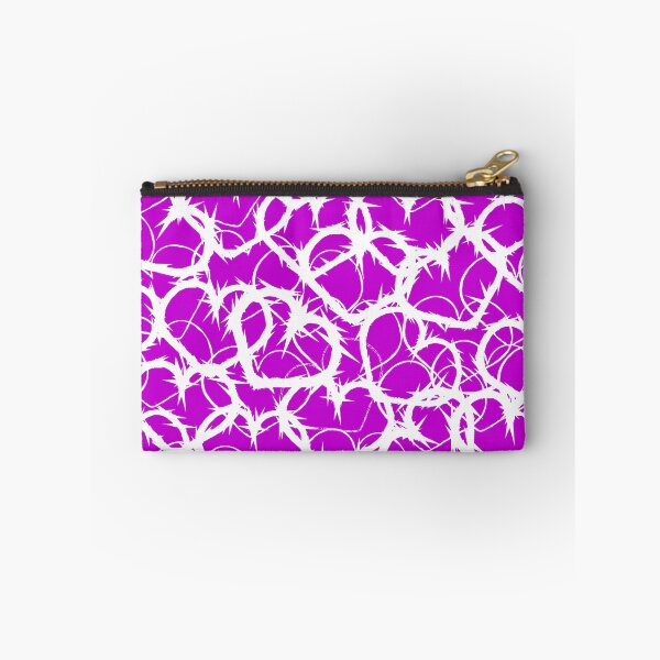 Item preview, Valentine's Love Purple White Heart Jagged Razor Wire Abstract Pattern designed and sold by fingerbeans.