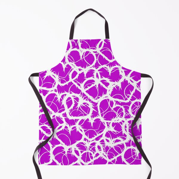Item preview, Valentine's Love Purple White Heart Jagged Razor Wire Abstract Pattern designed and sold by fingerbeans.