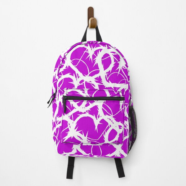 Item preview, Valentine's Love Purple White Heart Jagged Razor Wire Abstract Pattern designed and sold by fingerbeans.