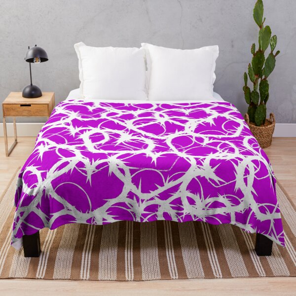 Item preview, Valentine's Love Purple White Heart Jagged Razor Wire Abstract Pattern designed and sold by fingerbeans.