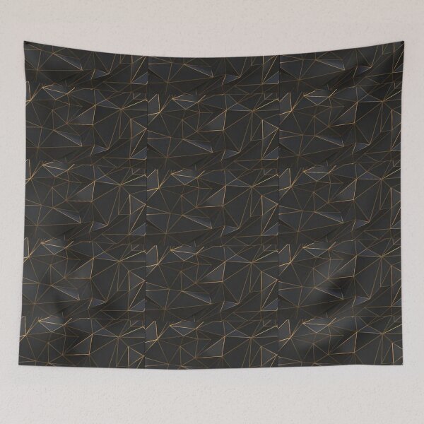 Item preview, Black and Gold Prism Duvet, and Pillow Covers. designed and sold by SacredsDesigns.