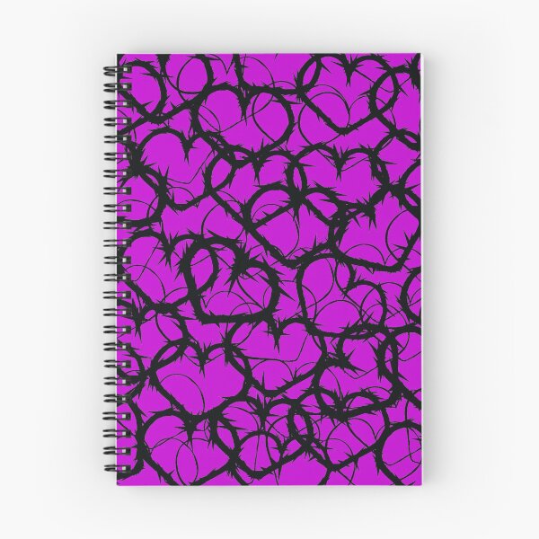Item preview, Valentine's Love Purple Black Heart Jagged Razor Wire Abstract Pattern designed and sold by fingerbeans.