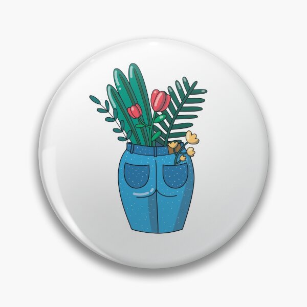 Item preview, Flowers and plants in blue jeans. flowers in a pocket.  designed and sold by Jullette.