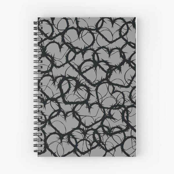 Item preview, Valentine's Love Gray Black Heart Jagged Razor Wire Abstract Pattern designed and sold by fingerbeans.