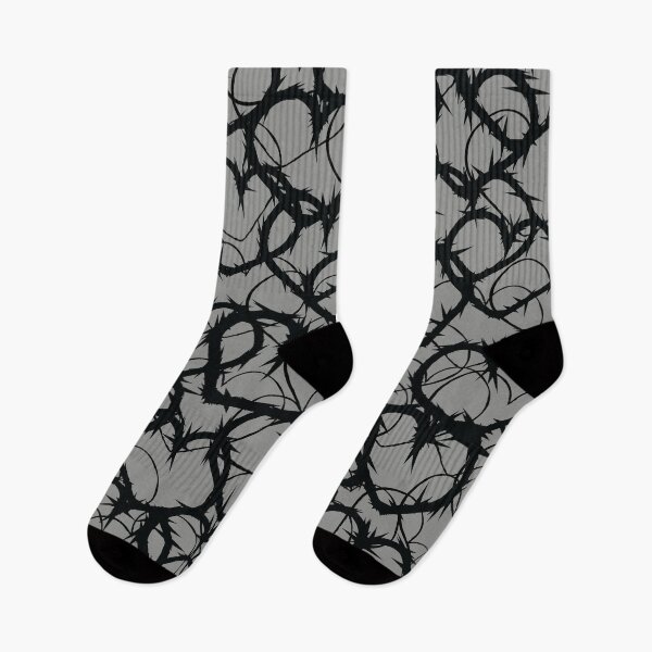 Item preview, Valentine's Love Gray Black Heart Jagged Razor Wire Abstract Pattern designed and sold by fingerbeans.