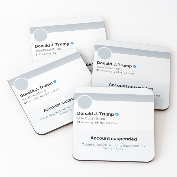 Item preview, Twitter bans President Trump permanently | Twitter has removed Donald Trump's account designed and sold by Giovanni's  Brown Quotes.