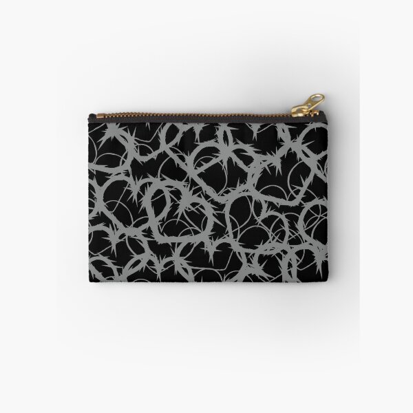 Item preview, Valentine's Love Black Grey Heart Jagged Razor Wire Abstract Pattern designed and sold by fingerbeans.