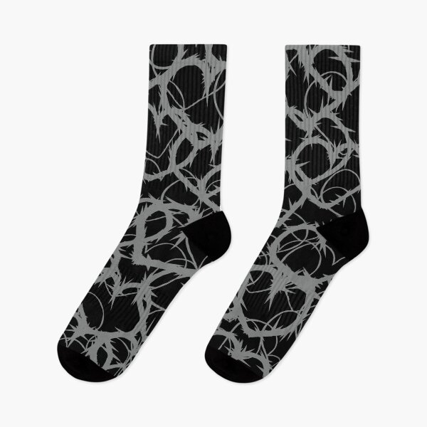 Item preview, Valentine's Love Black Grey Heart Jagged Razor Wire Abstract Pattern designed and sold by fingerbeans.