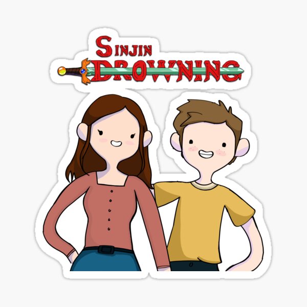 Item preview, Sinjin Drowning Cartoon Art | Mel.omane designed and sold by melodygross.