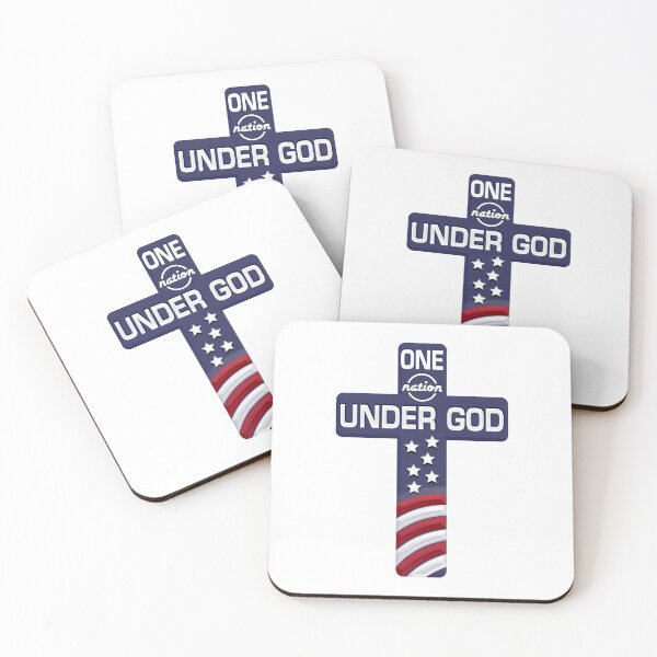 Item preview, Christian Cross with USA stars and stripes and words One Nation Under God designed and sold by Praytastic.