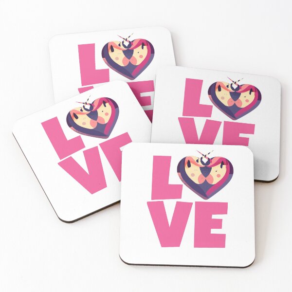 Item preview, Unicorn Valentine Unicorns in Love Heart designed and sold by gillys.