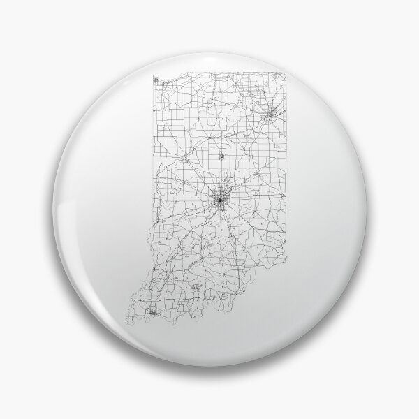 Item preview, Indiana State Map, Art Print By LandSartprints designed and sold by LandSartprints.