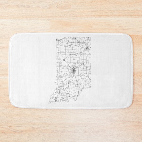 Item preview, Indiana State Map, Art Print By LandSartprints designed and sold by LandSartprints.