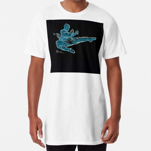 Blue Kung Fu Long T-Shirt