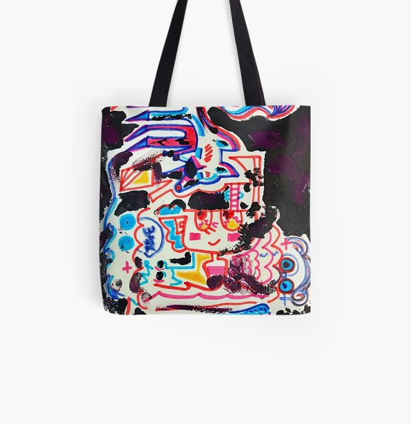 Abstract Multimedia Design All Over Print Tote Bag