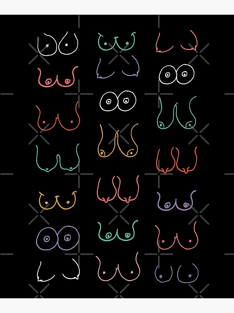 Black Boobs Pattern Poster for Sale by MaiZephyr
