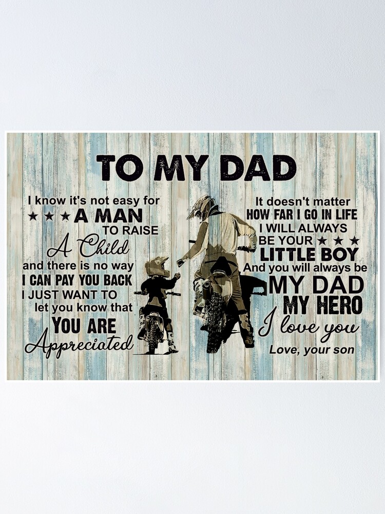 Personalised DAD Fathers Day Word Photo Picture Art Print Poster N125  (unframed)