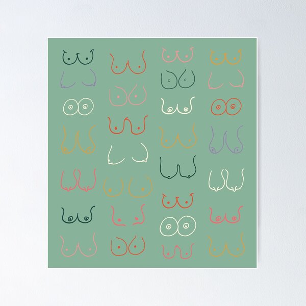 Boobs Pattern Posters for Sale