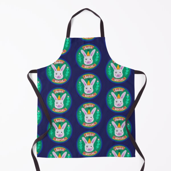 Item preview, Happy Rabbit says 'Hello World' designed and sold by Ingridsofia.