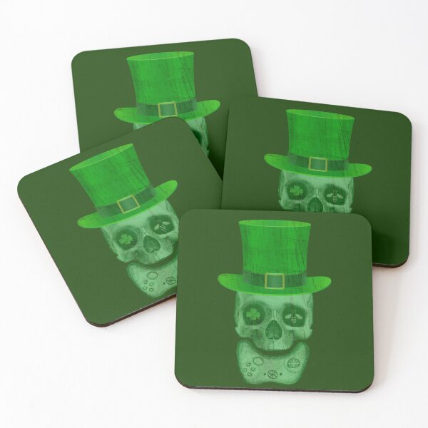 Item preview, St. Patty's Vintage Skull Gamer designed and sold by ElleBeeCreation.