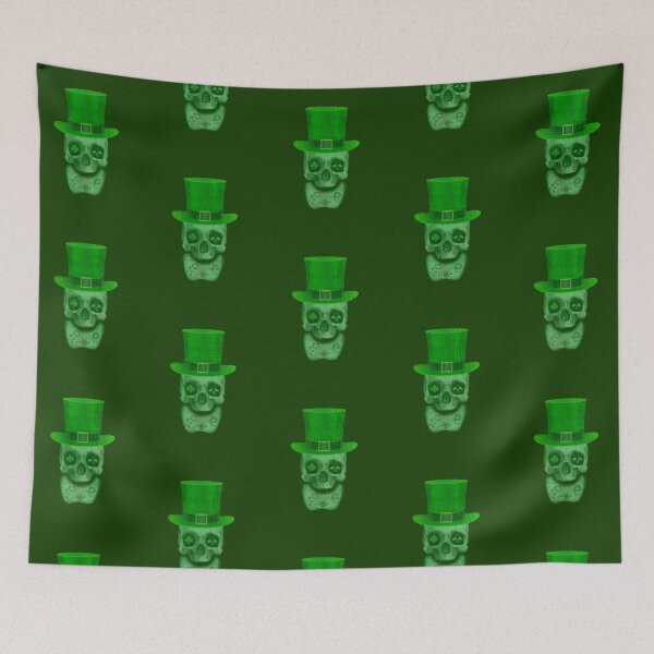 Item preview, St. Patty's Vintage Skull Gamer designed and sold by ElleBeeCreation.