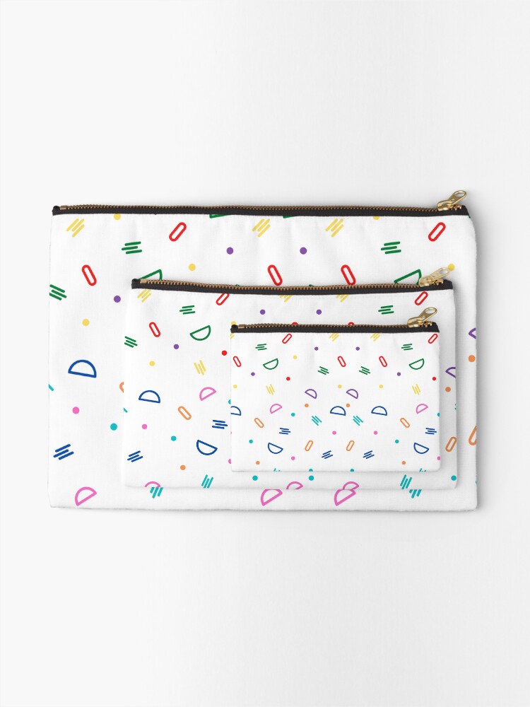 Thumbnail 2 of 4, Zipper Pouch, Fun Shapes Abstract Pattern, Patterned, Shapes Pattern, Shapes, Abstract, Seamless designed and sold by Eteees.
