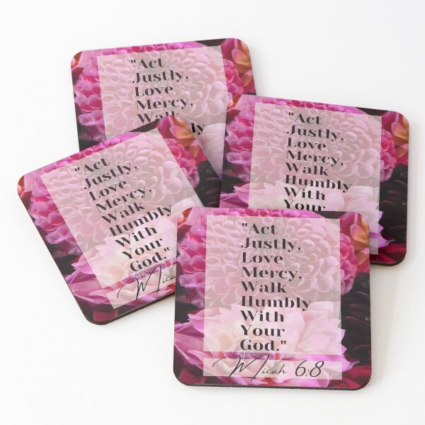 Item preview, Micah 6:8 floral bible verse quote designed and sold by JLPhotographer.