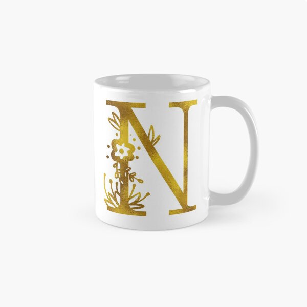 Item preview, Gold Floral Monogram N designed and sold by Amy Olsen.