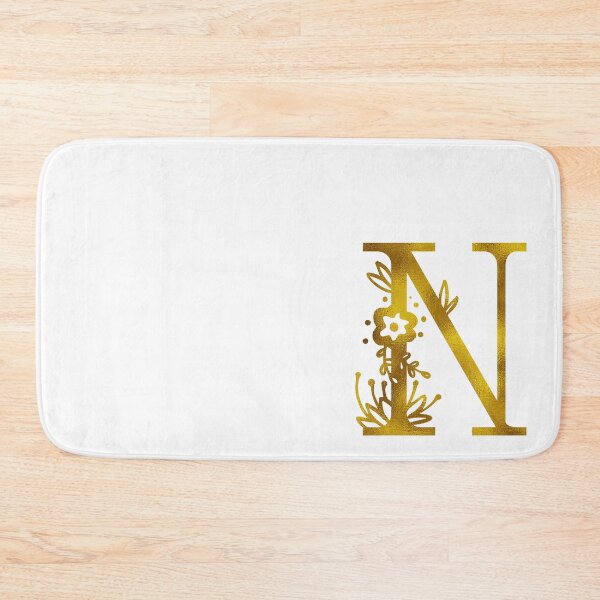 Item preview, Gold Floral Monogram N designed and sold by Amy Olsen.