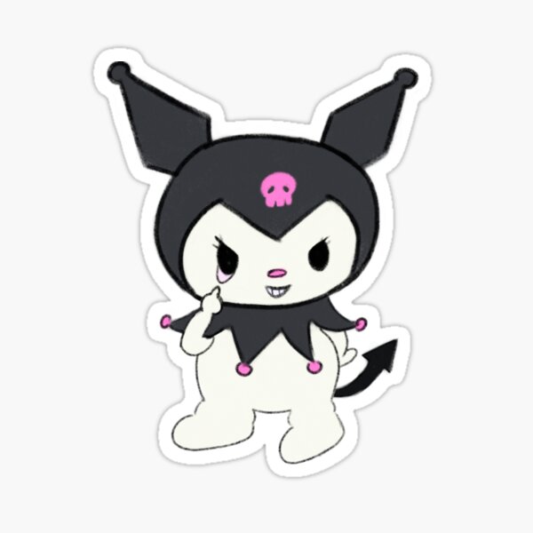 Hello Kitty Kuromi Giggle Decal Sticker - Peel N Stick Sticker Graphic Decal