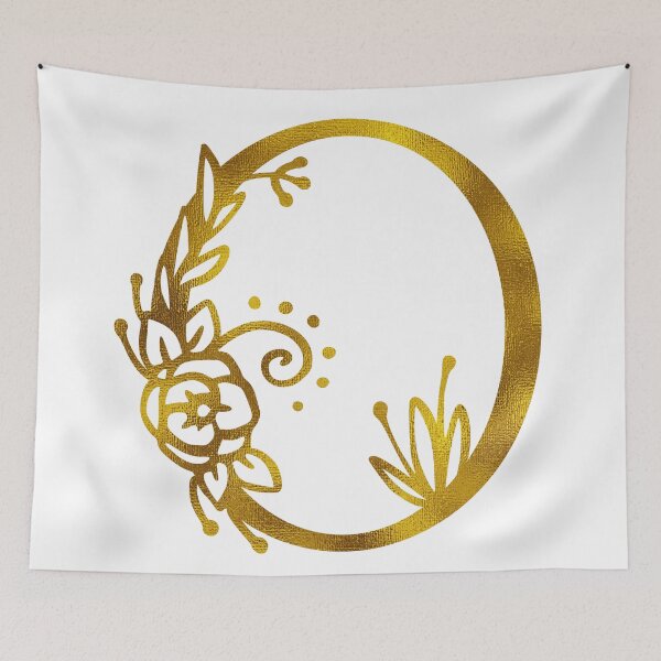 Item preview, Gold Floral Monogram O designed and sold by Amy Olsen.