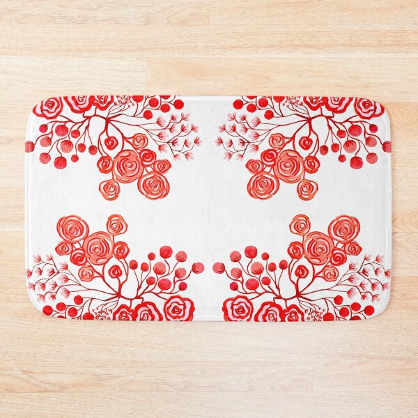 Item preview, Flowery red & white pattern2 designed and sold by angran.