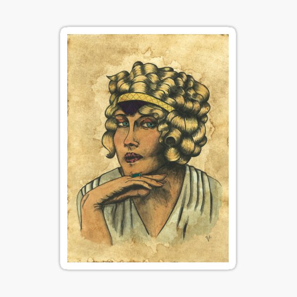 Woman With Headband Sticker