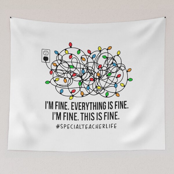 Item preview, Everything Is Fine Christmas Lights Special Teacher designed and sold by klawiter86322.