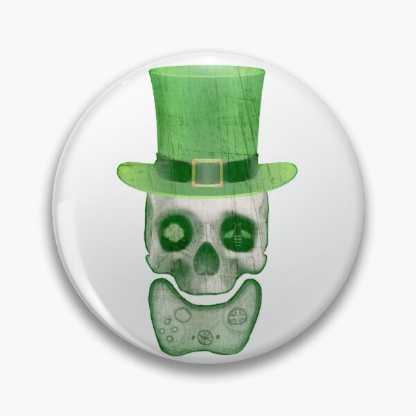 Item preview, St. Patty's Vintage Skull Gamer designed and sold by ElleBeeCreation.