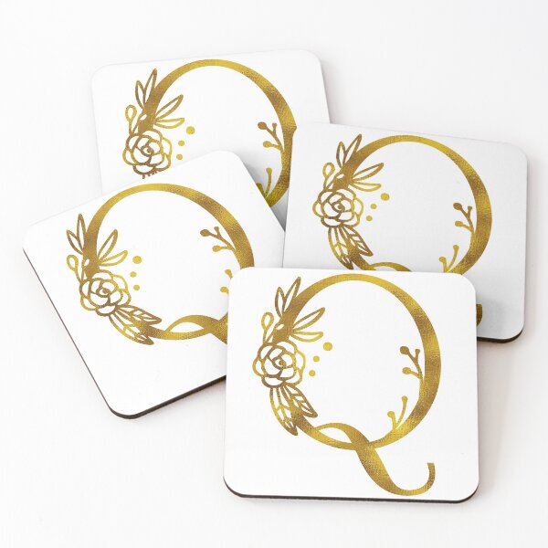 Artikelvorschau, Goldblumenmonogramm Q. entworfen und verkauft von Amy Olsen.