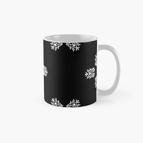 Item preview, White ornament on black designed and sold by Alla Rinchino.