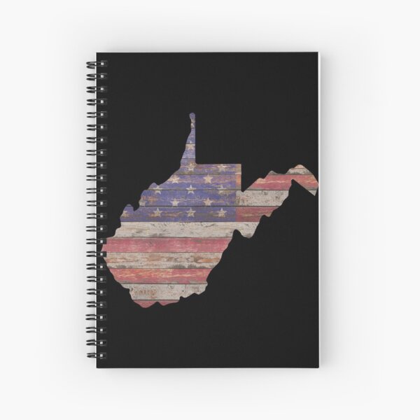 Rustic Wood American Flag Spiral Notebook
