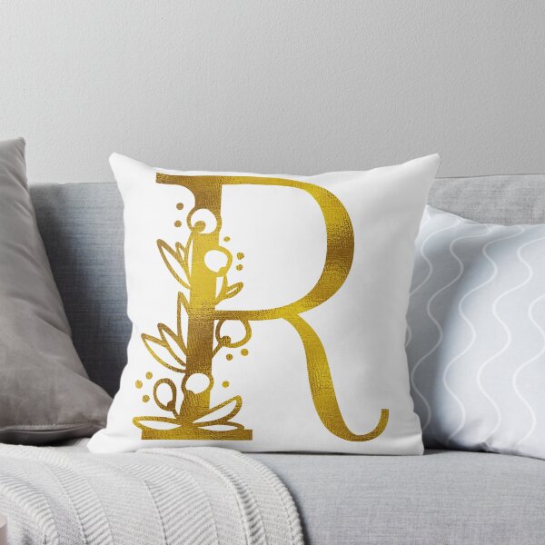Artikelvorschau, Goldblumenmonogramm R. entworfen und verkauft von Amy Olsen.