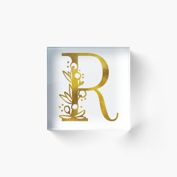 Item preview, Gold Floral Monogram R designed and sold by Amy Olsen.