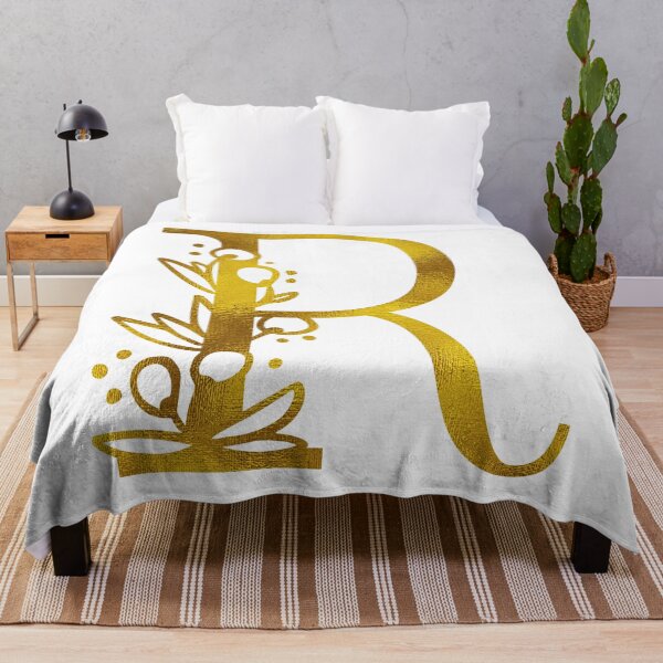 Item preview, Gold Floral Monogram R designed and sold by Amy Olsen.