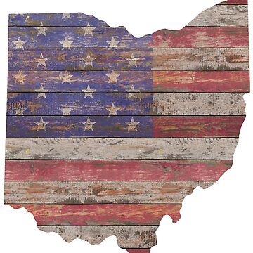Artwork thumbnail, Rustic Wood American Flag by obxjack