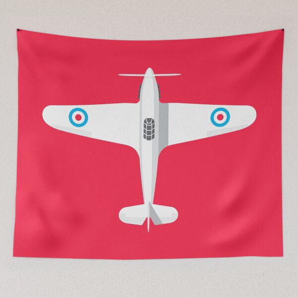 Artikelvorschau, Hurricane WWII Fighter Aircraft - Crimson entworfen und verkauft von VoodooCircus.