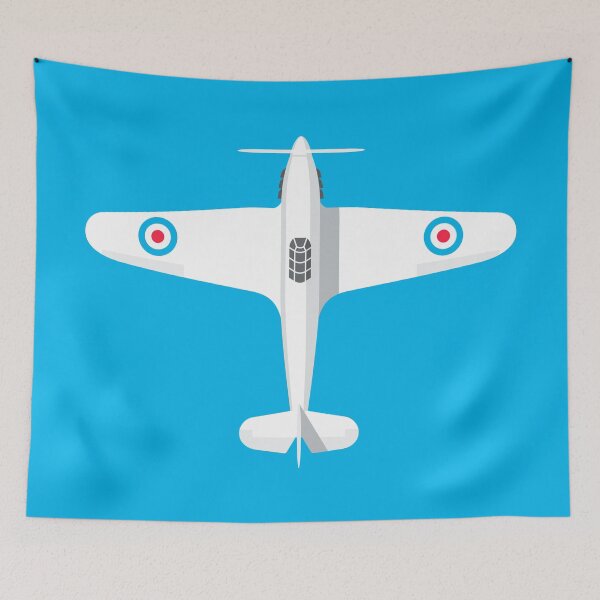 Item preview, Hurricane WWII Fighter Aircraft - Cyan designed and sold by VoodooCircus.