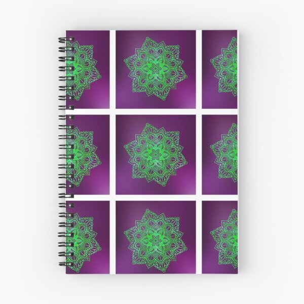 Item preview, Mandala Grid in Green and Plum | Bohemian | Zen Art designed and sold by JillyJ05.
