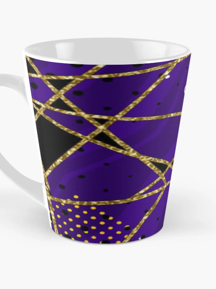 Thumbnail 3 of 4, Coffee Mug, Purple Gold Pattern designed and sold by R-FitDesign.